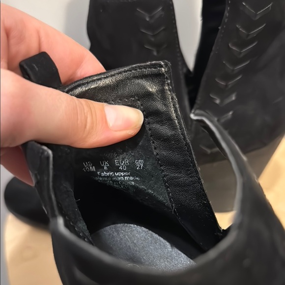 Carlos Western Black Ankle Boots 10 - Picture 4 of 5